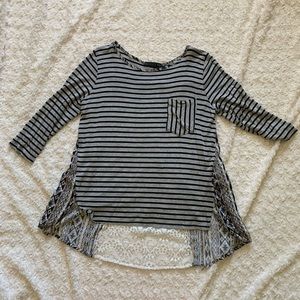 3/4 Stripped Top